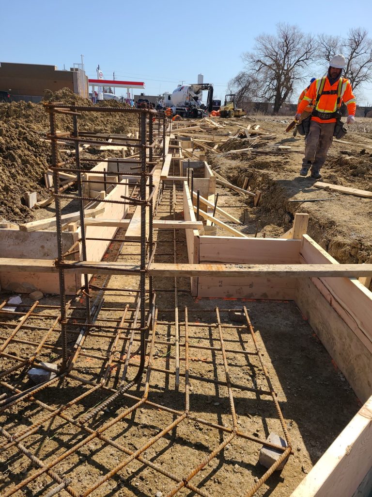 footing rerinforcement at work