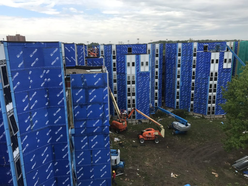 university dormers cladding prep work torham